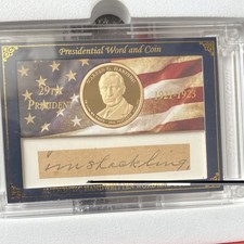 Trading card Warren G. Harding Commemorative Coin and word Limited Edition