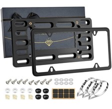 Universal No Drill License Plate Holder Bracket Mounting Kit for Cars