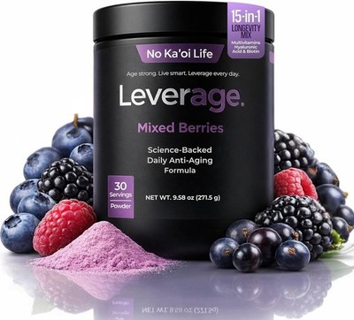 Leverage Anti-Aging Supplement with NMN for NAD+, Biotin & Hyaluronic Acid