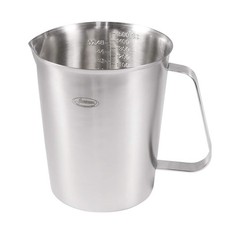 Stainless Steel Measuring Cup Handle Pour Lip Oz ML Marking 48 Oz 1.5 Liter