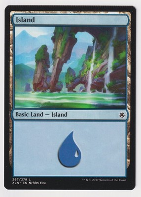 Crimped Island #267 MP Ixalan 2017 WOTC MTG Magic Factory Error Misprint Land!