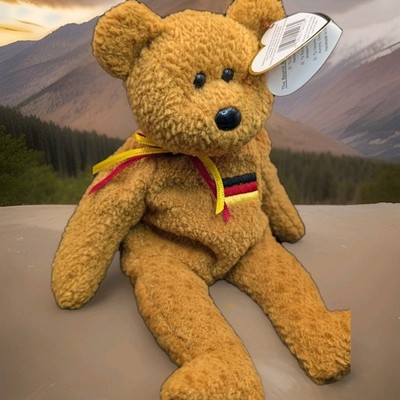 Ty Beanie Baby GERMANIA the Bear (1999) - German Exclusive  MWMT - Tag Protected
