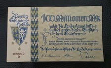 Germany - Kiel, 100 Millionen Mark, Provinz Schleswig Holstein, XF