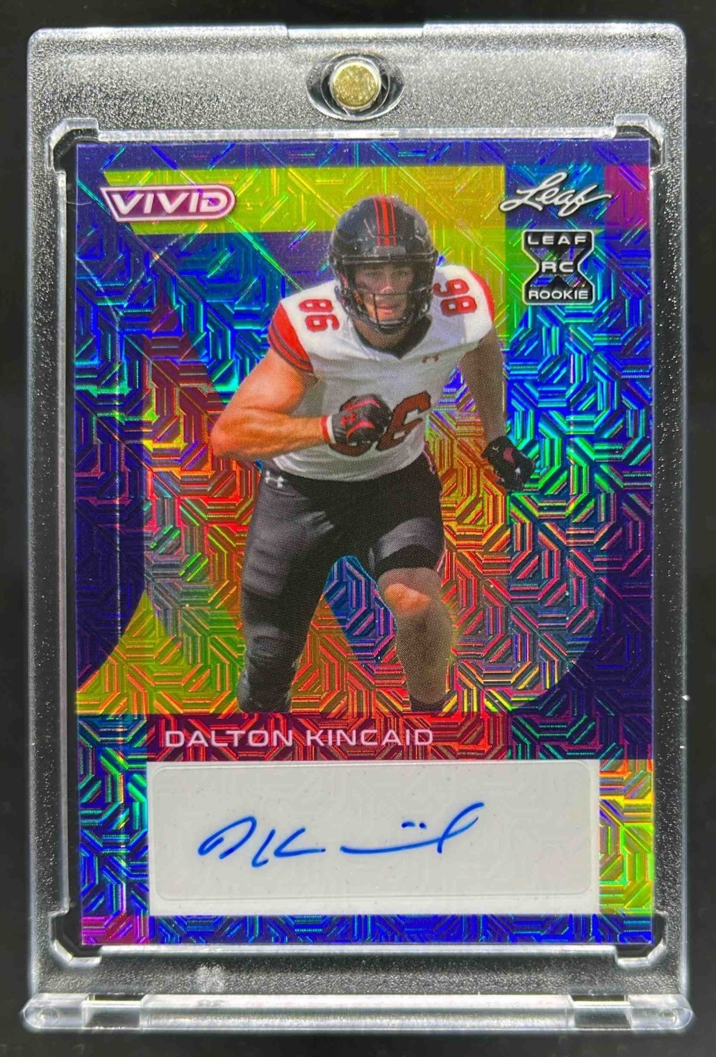 Dalton Kincaid Leaf Vivid Autographs #BADK1 Navy Blue Mojo