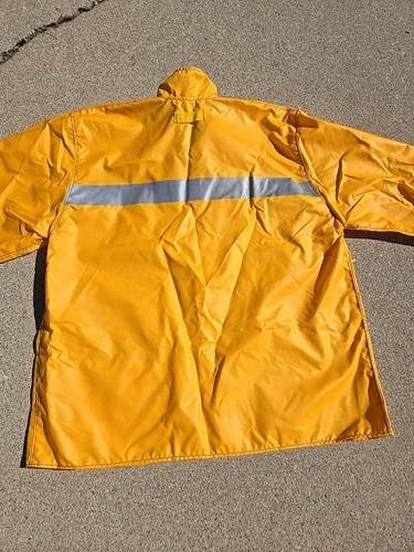 Heavy Weight Hi-Vis Reflective Slicker Jacket (Yellow) Made In USA, NWOT 🔥  image 12