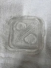 Federal Glass Square Refrigerator Dish Veggies Lid Only 4.25” X 4.25” Vintage
