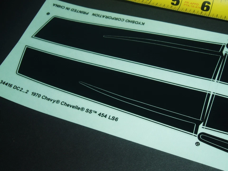 Coche de radiocontrol Chevelle SS 1970 1/10 Kyosho Fazer mk2*rally negro/rayas de carreras/gráfico Foto 2 de 4