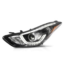 Projector LED DRL Headlight Assembly Hyundai Elantra 14-16 Left Side 92101-3Y510