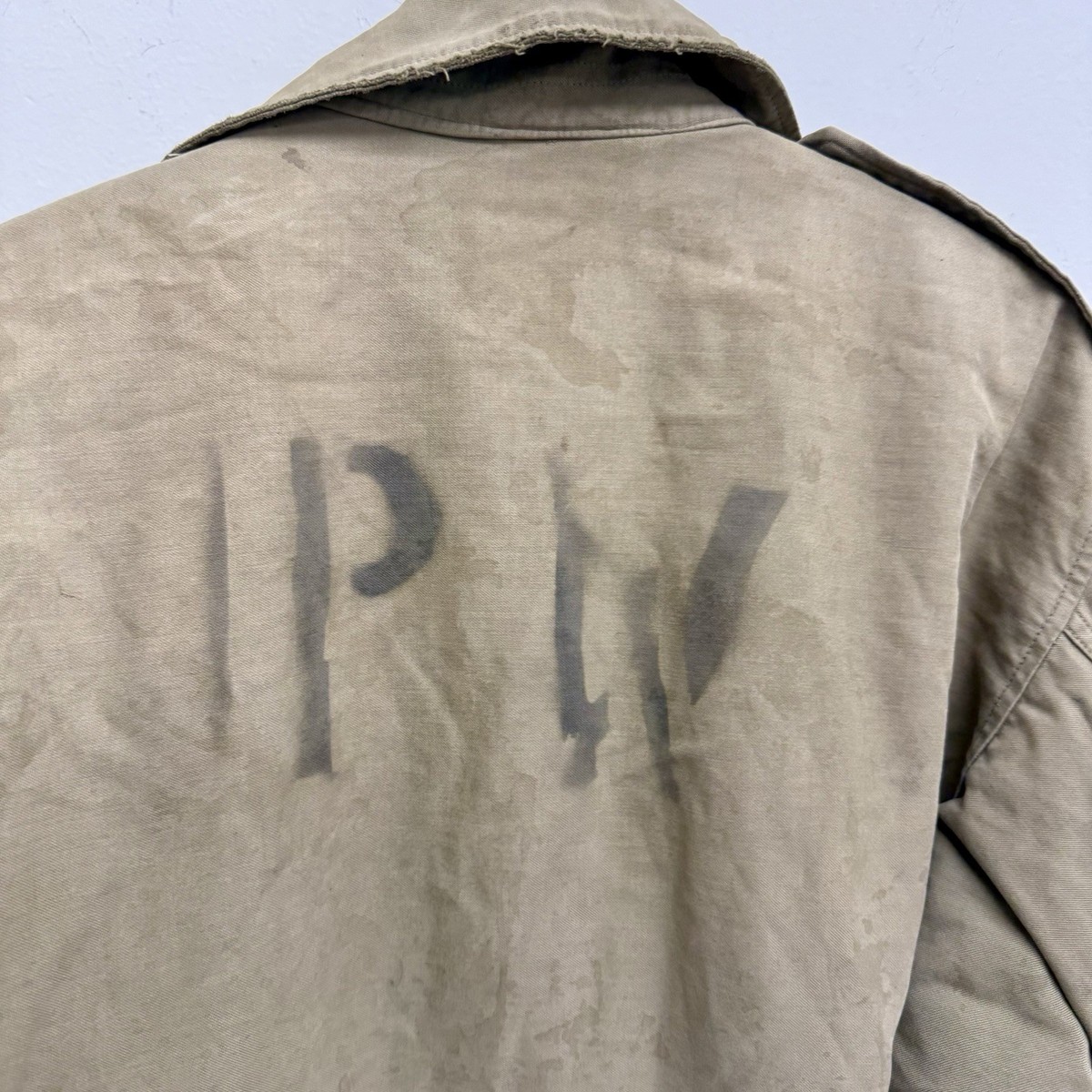 Original WWII US Army M43 Field Jacket Stenciled POW Prisoner Of