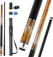 Carbon Fiber Pool Cue Stick W/ Case 2pieces 58inch Low Deflection Professional