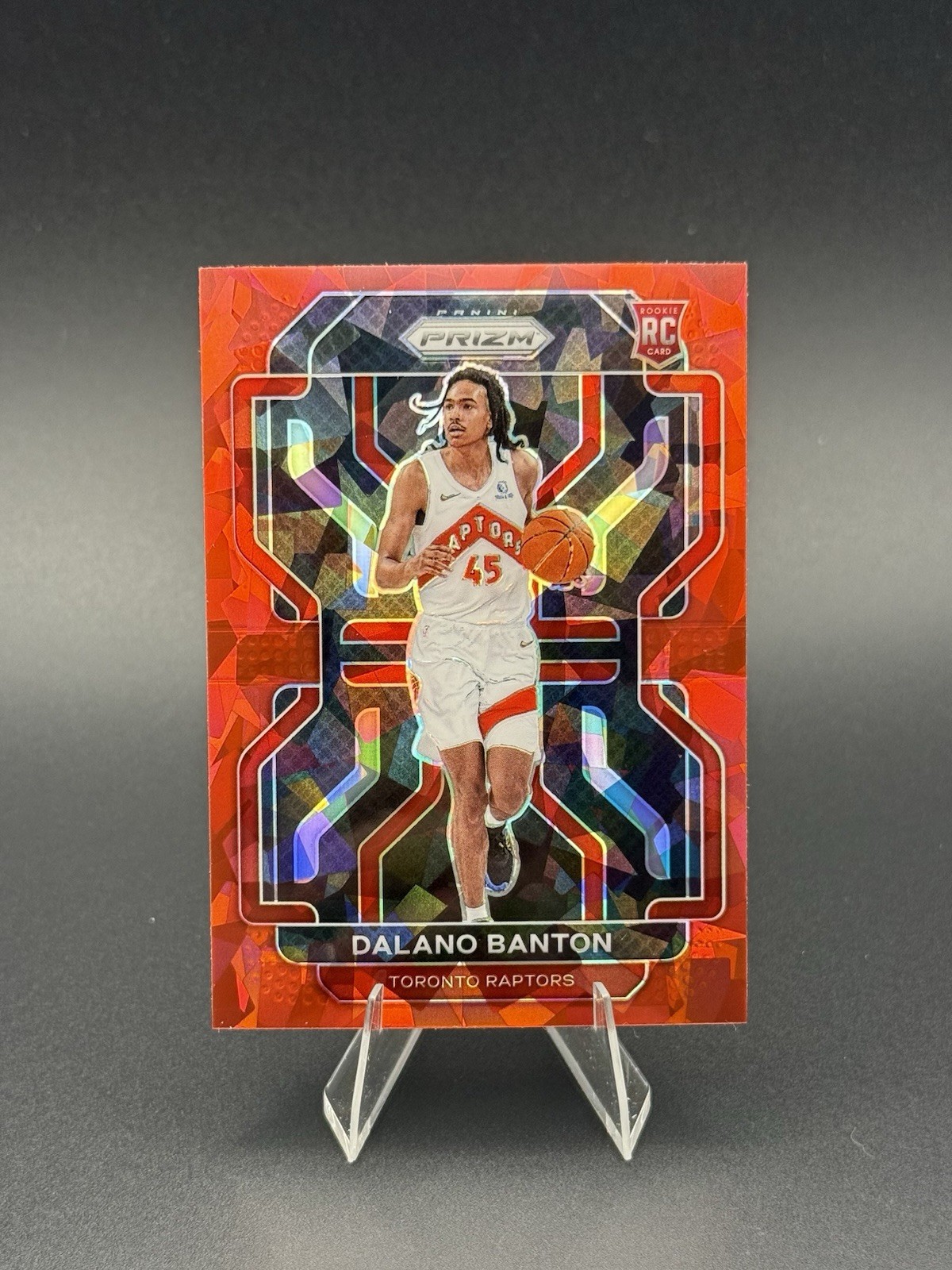 2021-22 Panini Prizm - Dalano Banton #328 Red Ice Prizm (RC)