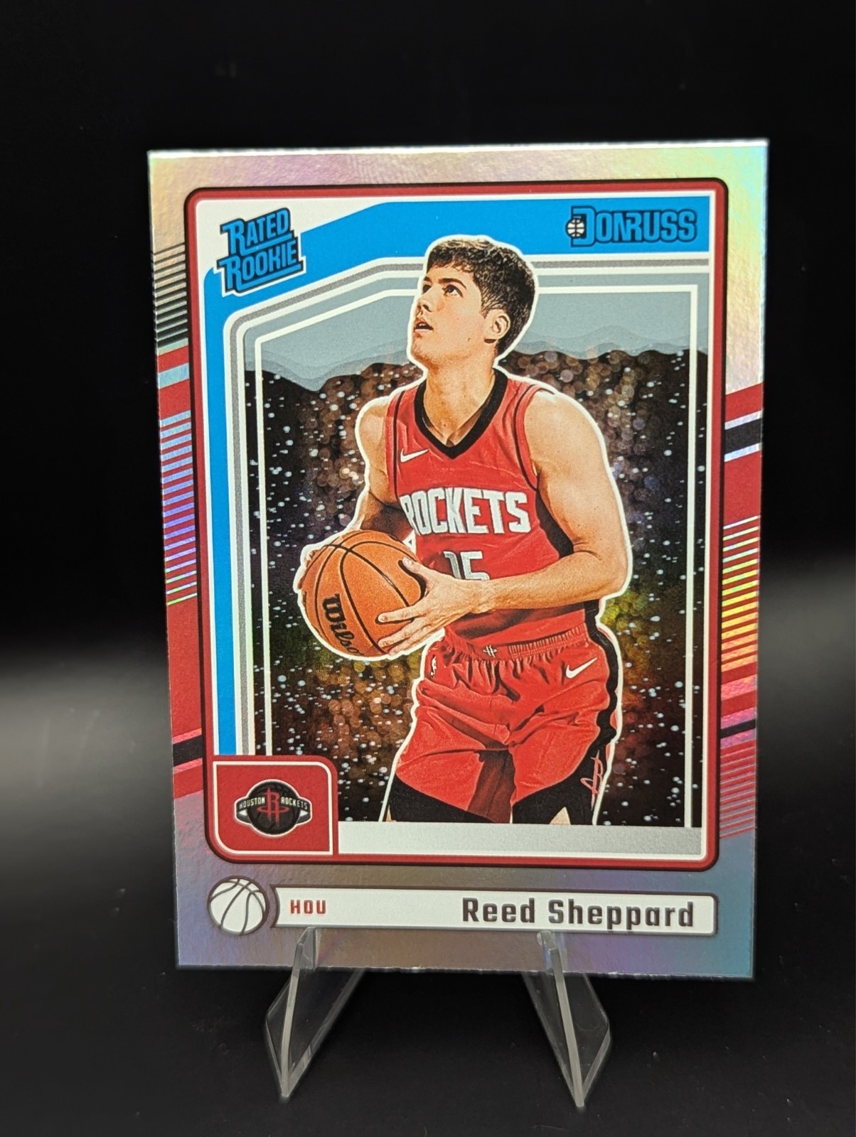 2024-25 Panini Donruss - Rated Rookie Reed Sheppard #202 Holo Winter (RC)