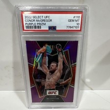 Panini 2022 Select UFC Conor McGregor #110 Premier Level Purple Prizm /60 PSA 10