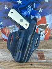 Vintage Don Hume H721 Black Leather Open Top Holster For Colt Government 45 1911