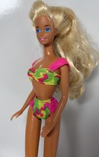 Hawaiian Fun Barbie Doll VTG 1990 Mattel Blonde Beach Bikini