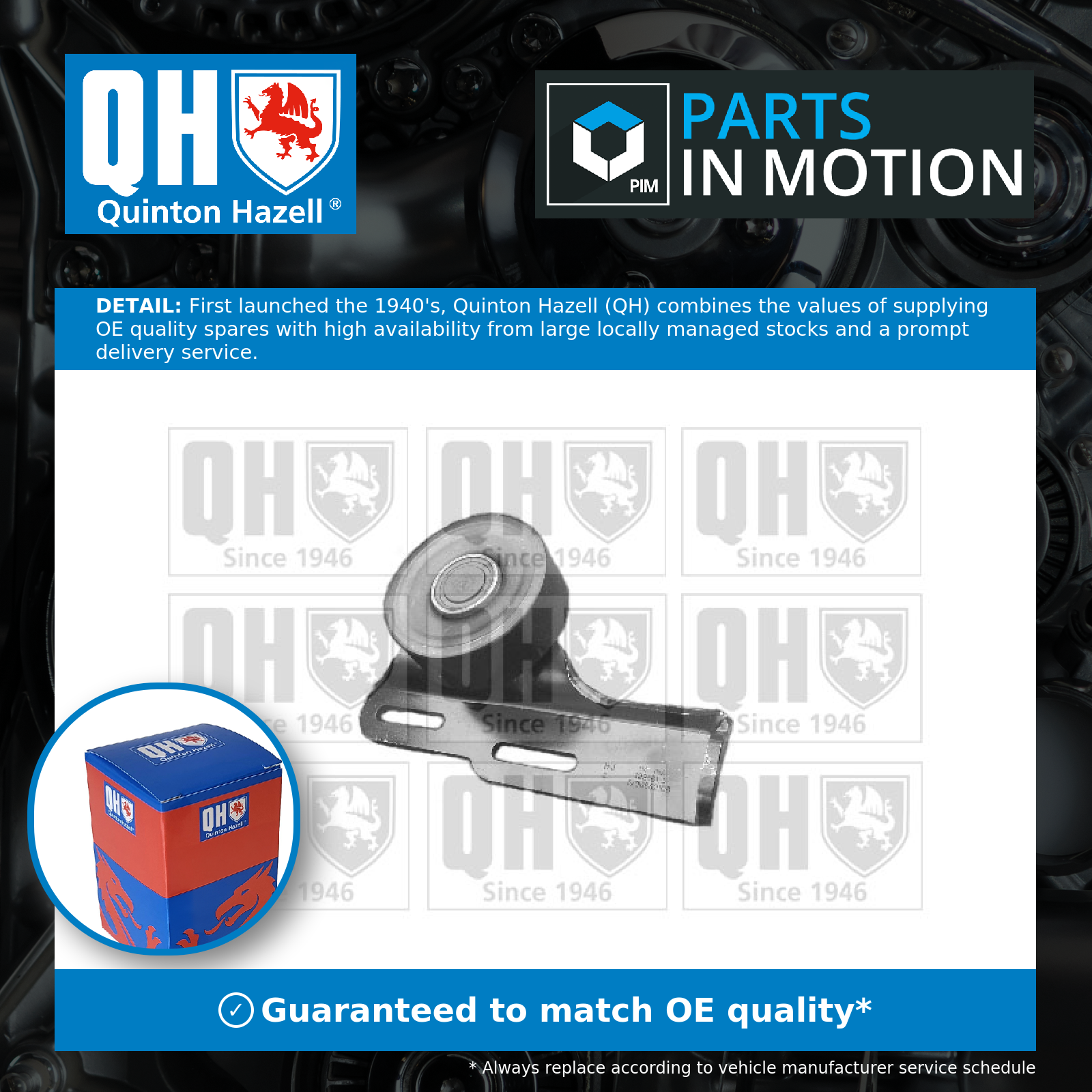 Aux Belt Idler Pulley QTA798 Quinton Hazell - Image 4