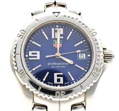 TAG Heuer Link WT1213-0 2002 Blue Dial Vintage Men's Watch 39mm Quartz 200m JP