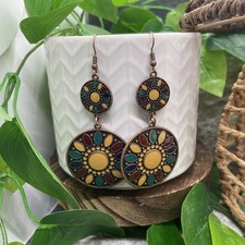 3  Earring Set Bohemian Retro Ethnic Tribal Dangle Drop New Free Ship B8624