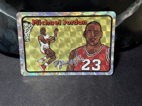 1986 Royal Prism Michael Jordan Gold “HORIZONTAL” Vending Sticker Large Square