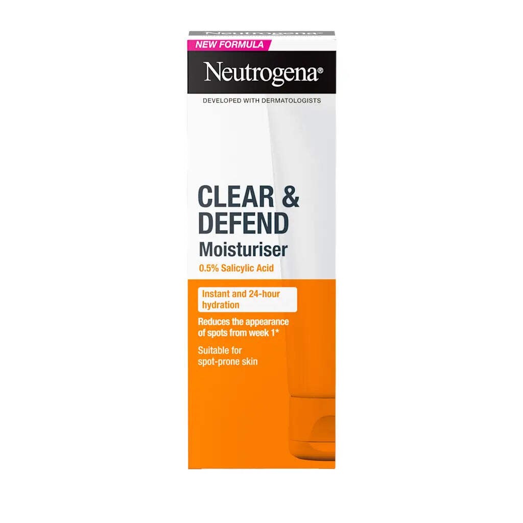 Neutrogena Clear & Defend Oil-Free Moisturiser 50ml - With 0.5% Salicylic Acid