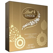 3.0 oz., LINDOR Holiday Assorted Chocolate Candy Truffles Token  Box