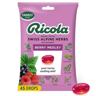 Berry Medley Throat Drops for Everyday Soothing Sore Throat Care, Value Pack,