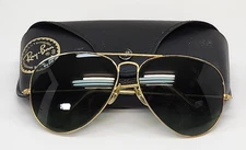 Vintage Ray Ban AVIATOR B&L Bausch & Lomb Sunglasses Gold Frames with Case