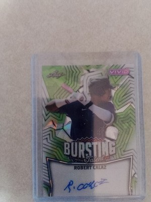 2025 Leaf Vivid - Bursting with Talent Autographs Robert Calaz #TA-RC1 Green...
