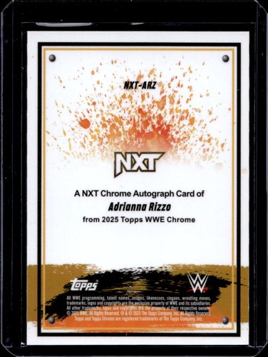 2025 Topps Chrome WWE Adrianna Rizzo NXT Auto Orange Geometric ...