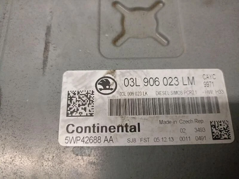 03L906023LM centralita motor uce para SKODA RAPID (NH3 NK3 NK6) 1.6 5474272 - Immagine 3 di 4