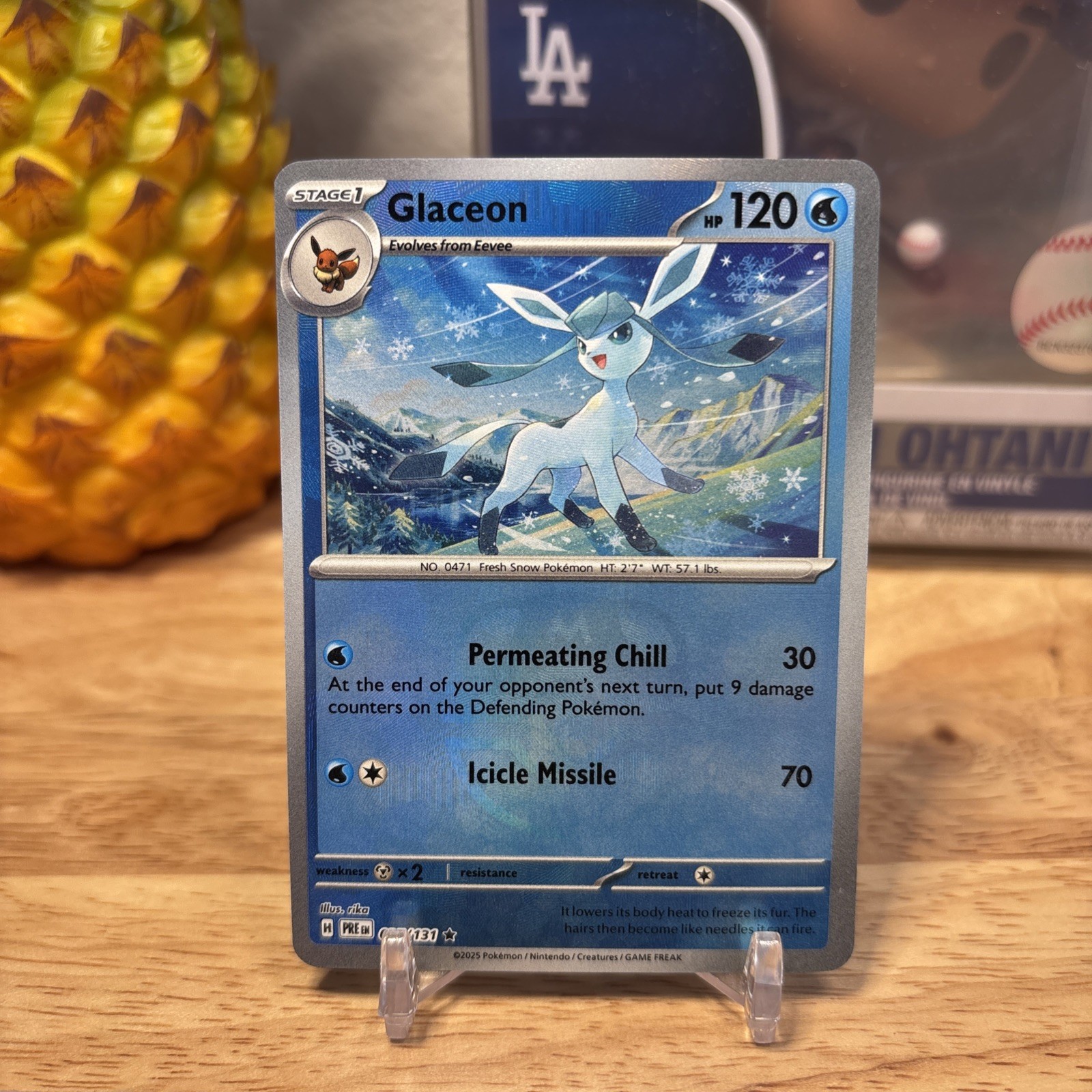 Glaceon - 025/131 Master Ball Holo - Prismatic Evolutions - Pokemon TCG - NM