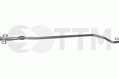 Tuyau intermédiaire pour Fiat Grande Punto 1.2 réparation échappement