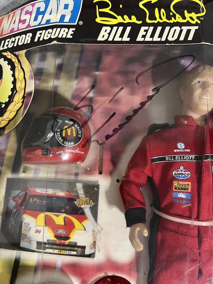 Figura de colección 1997 NASCAR Bill Elliott 12 pulgadas edición especial autógrafo McDonalds Foto 3 de 4