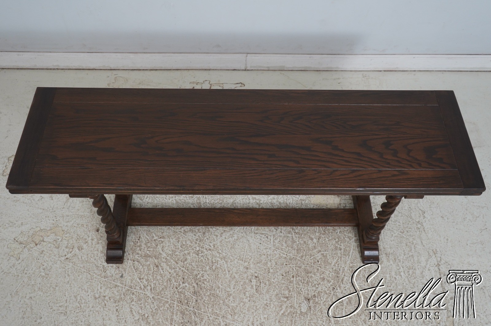 LF70700: ETHAN ALLEN Royal Charter Oak Flip Top Console Table