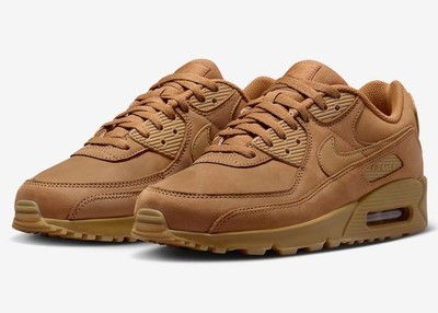 Nike Air Max 90 Premium Flax-Wheat New Men's Sneakers Various Sizes FZ5102-299