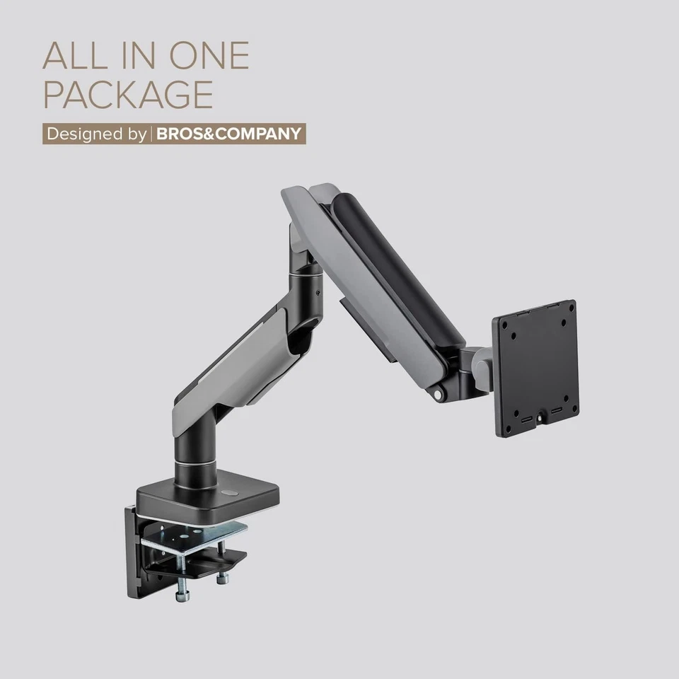 POUT White HeavyDuty Monitor Arm Adjustable Steel Desk Mount 17’’-49’’ Monitor - Image 2 of 4