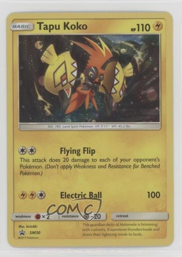 Tapu Koko Pokemon Sun & Moon Black Star Promo #SM30
