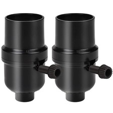 2 Pack 3-way Lamp Socket Replacement E26 Base Ul Listed Turn Knob Low-med-high