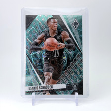 2023-24 Panini Phoenix Basketball Dennis Schroder Teal Lazer Prizm #56 Nets