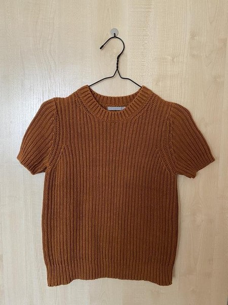 Women COS Vest Brown Cotton XS