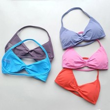Women's Strappy Sports Bra Backless Halter Yoga Gym Workout Crop Top