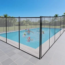 Pool Fence Gate 4 x 12 FT Removable Inground Pool Gate for Kids Security