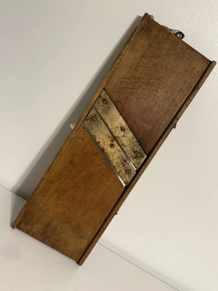 Antique Wooden Kraut Potato Vegetable Cutter Primitive Country Rusty Metal VTG - Image 4 of 4