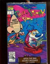 Ren & Stimpy #1 - Polybagged With Stimpy Scratch & Sniff Stamp/Key! (9.2) 1992