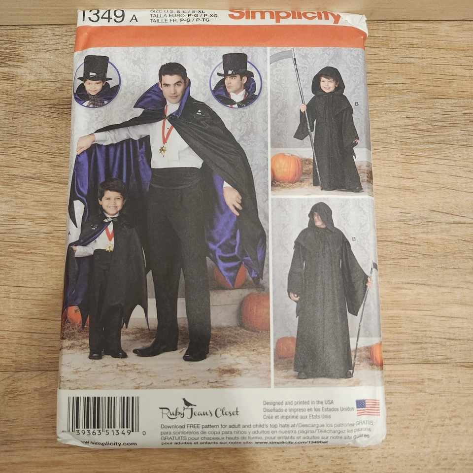 COSTUME Pattern 2074 1349 M6999 Witch Devil Angel Dracula Tutu Reaper Costume - Image 2 of 4