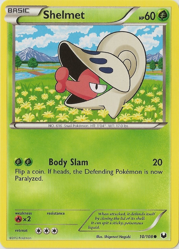 x4 Shelmet - 10/108 - Common Pokemon BW5 Dark Explorers M/NM