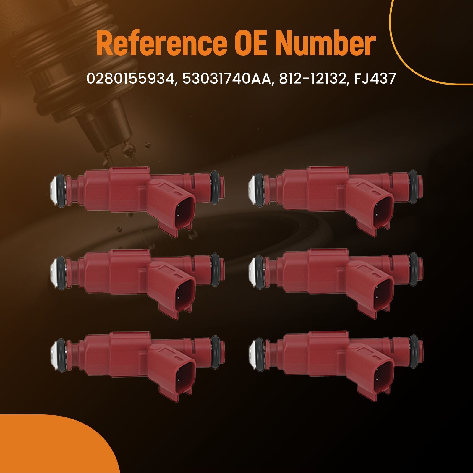 6PCS Fuel Injectors Kit for Dodge Ram 1500-3500 Van 5.9L 2000-2003 Set thumbnail 2