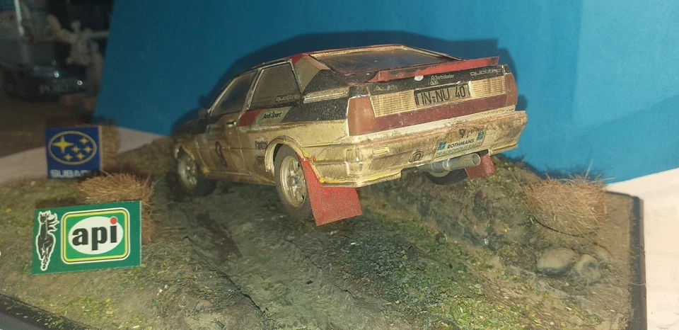diorama rally audi base in legno scala 1/24 - Immagine 4 di 4