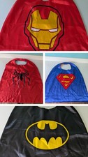 Super Hero 4 Cape Set Marvel DC Kids Child Fancy Dress Up