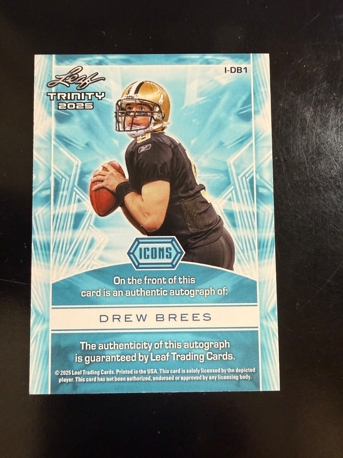Tronity Icon Drew Brees 2025 Leaf Trinity Autograph Icons RED 4/5 Saints Auto SP | eBay